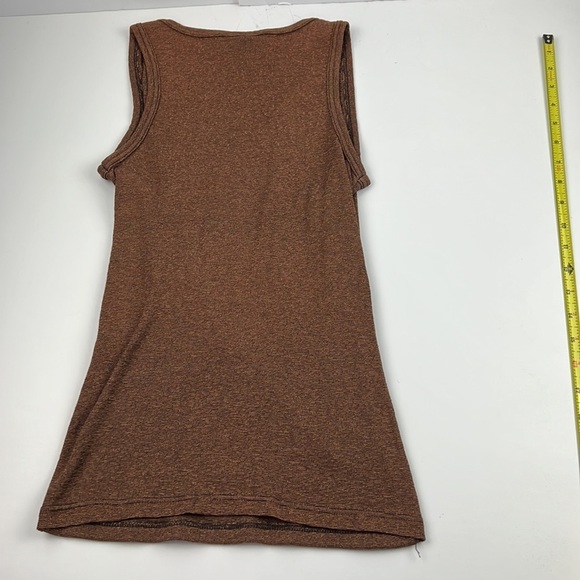 Anthropologie Michael StarsMetallic Bronze Ribbed  Tank Tops - Picture 6 of 7